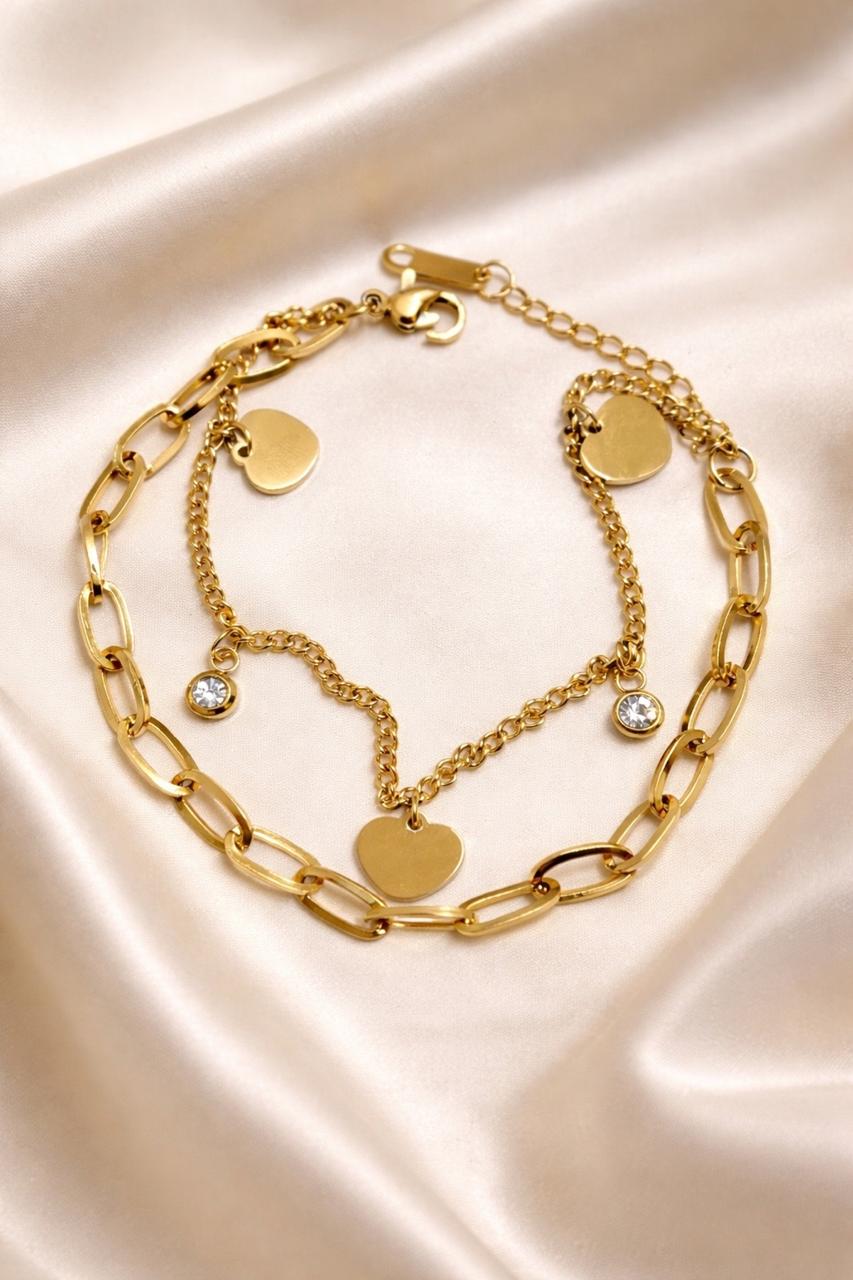 Eliora Heart Charm Bracelet