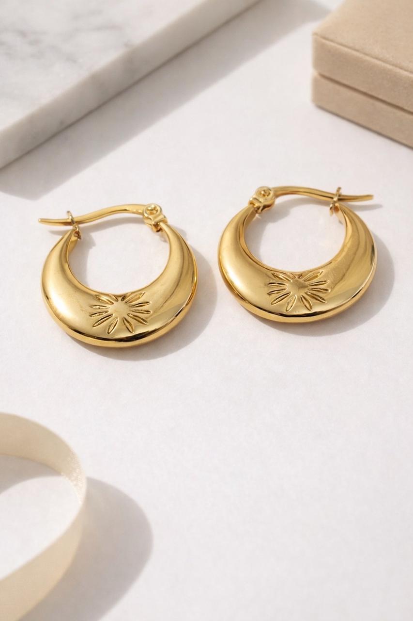 Aurora Sun Hoop Earrings