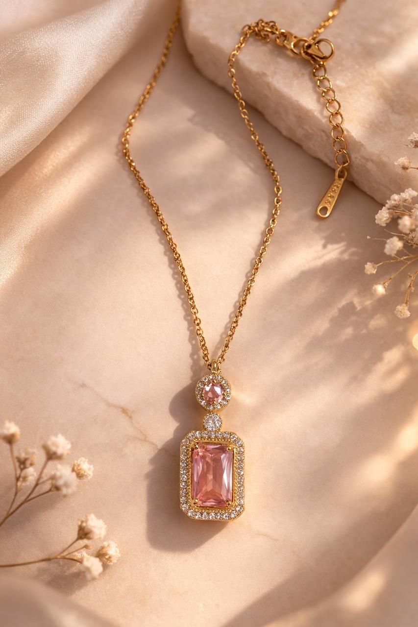 Eliora Blush Radiance Pendant Necklace